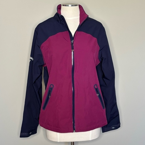 Callaway Liberty 3.0 WeatherSeries Waterproof Jacket in Magenta and Navy, Medium - Picture 1 of 12
